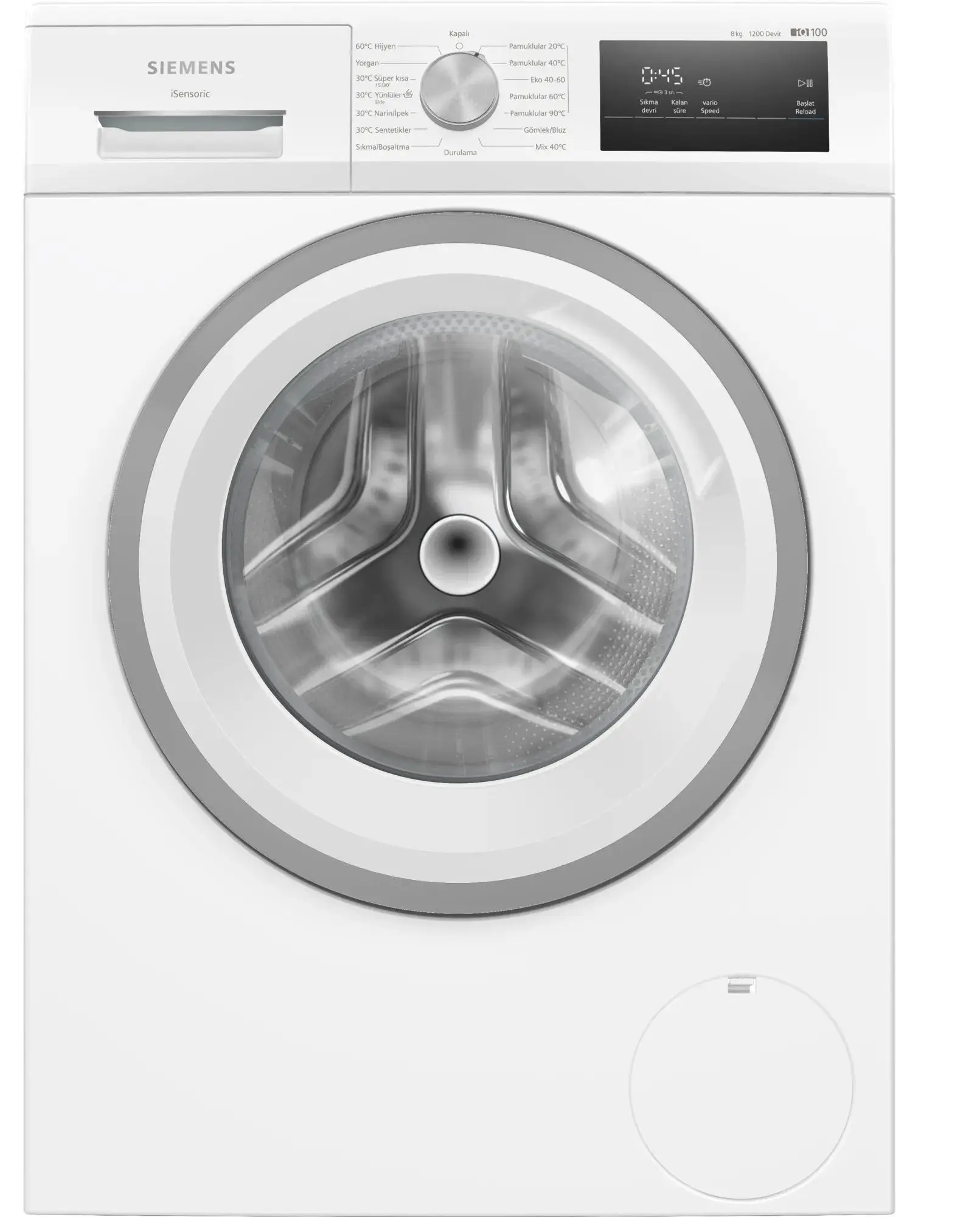 iQ100 Çamaşır Makinesi 8 kg 1200 dev./dak., Beyaz iQ100 Çamaşır Makinesi 8 kg 1200 dev./dak., Beyaz